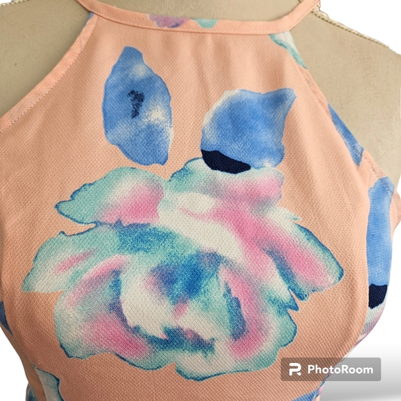 Paper Scissors | pink and blue Gorgeous Halter Top - Size S - Picture 5 of 8